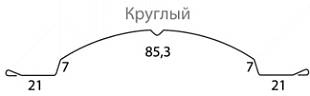 Штакетник Круглый, 0,45 мм РЕ