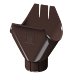 Воронка желоба Döcke STAL PREMIUM D125/90 шоколад