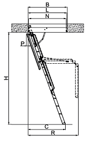 Термоизоляционная лестница LWL Extra